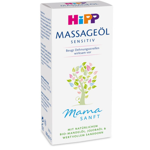 Hipp Mama Sanft Massage Oil for Stretch Mark Removal 3.38 fl oz (100 ml)