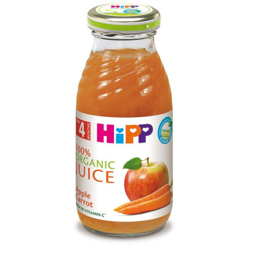 Hipp Organic Delicious Apple and Carrot Juice for Children 4+ Months 6.76 fl oz (200 ml)