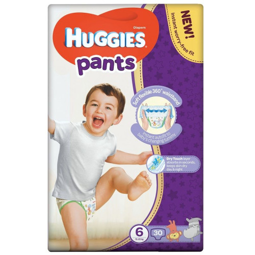Huggies Pants 6 Diapers Pants for Babies and Children 33-55.1 lb (15-25 kg) 30 pcs
