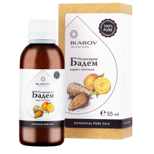 Ikarov Almond and Orange Essential Oil for Stress and Fatigue 1.86 fl oz (55 ml)