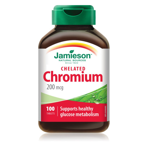 Jamieson Chromium Chelate 200 mcg 100 Tablets