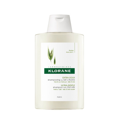 Klorane Gentle Shampoo with Oat Milk for Softness and Shine for All Hair Types 6.76 fl oz (200 ml)