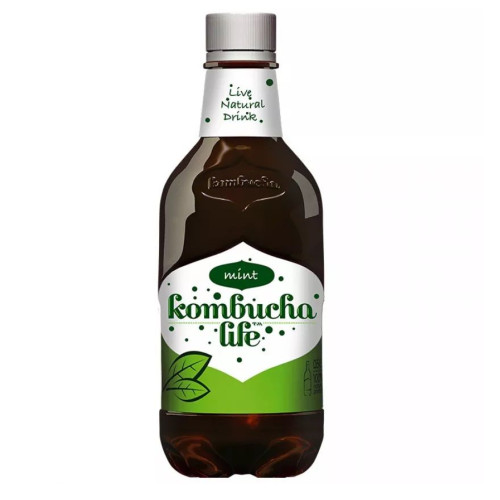 Kombucha Life Naturally Carbonated Tea with Mint 16.91 fl oz (500 ml)