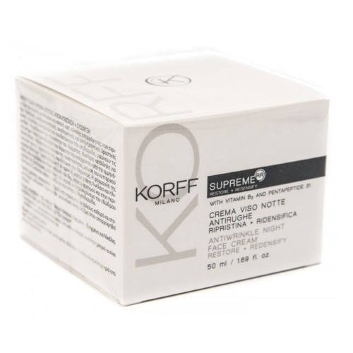 Korff Supreme Rr Restorative Night Cream for the Face with Firming Effect 1.69 fl oz (50 ml)
