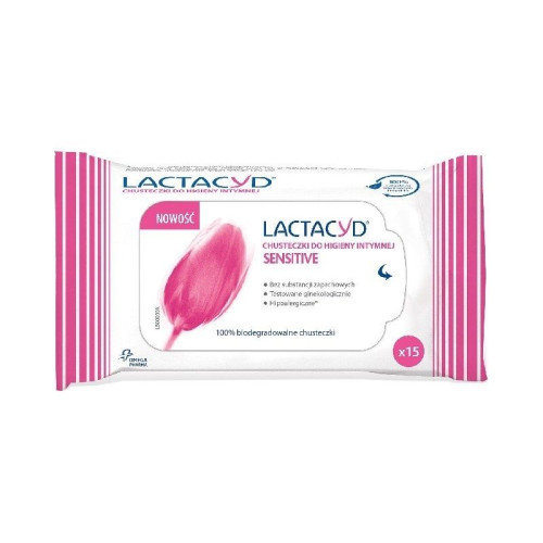 Lactacyd Sensitive Intimate Wet Wipes for Delicate Areas 0.51 fl oz (15 ml)