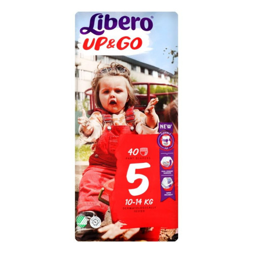 Libero Up&Go 5 Maxi+ Pants for Babies and Children 22-30.9 lb (10-14 kg) 40 pcs