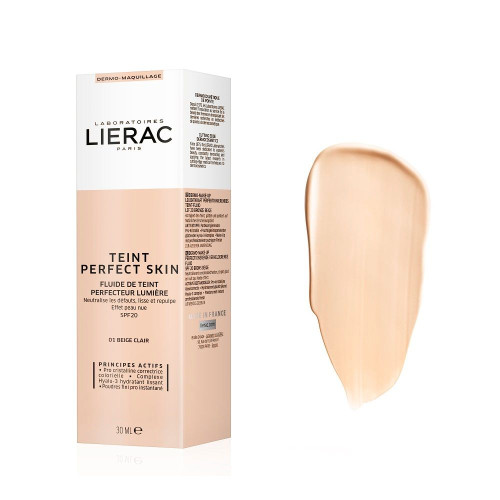 Lierac Teint Perfect Skin Beautifying and Illuminating Foundation SPF 20 Shade 01 1.01 fl oz (30 ml)