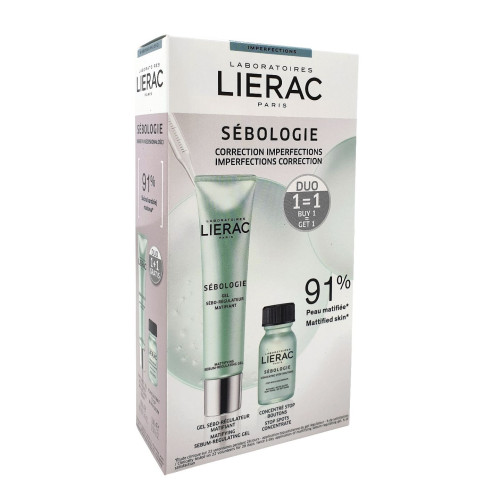 Lierac Sebologie Promo Set Gel Fluid for Face and Regulating Concentrate Against Imperfections