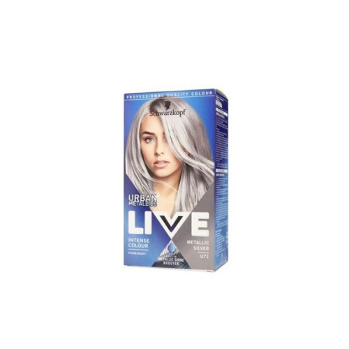 Live Intense Color Hair Dye Lasting Up to 15 Washes Color U71 Metallic Silver