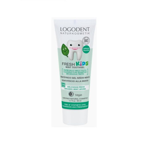 Logodent Fresh Kids Organic Children's Toothpaste with Mint Flavor 1.69 fl oz (50 ml)