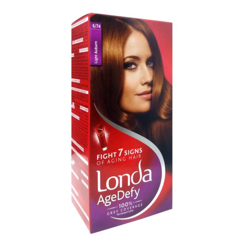 Londa Age Defy Cream Hair Color for Complete Gray Coverage Color 6/74