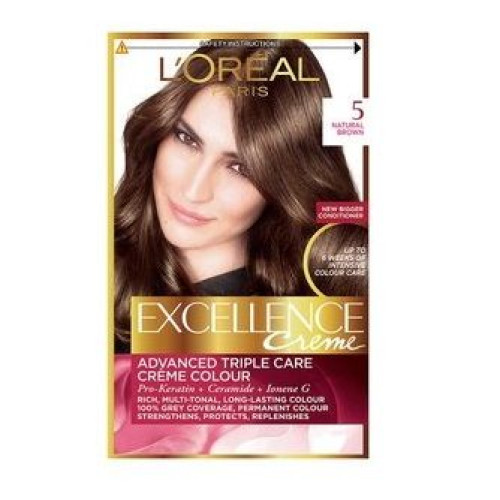 L'oreal Excellence Creme Hair Color Cream N5 Natural Brown