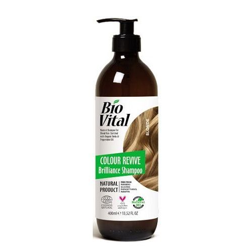Deva Bio Vital Color Revive Natural Shampoo for Maintaining Blonde Hair Color 13.53 fl oz (400 ml)
