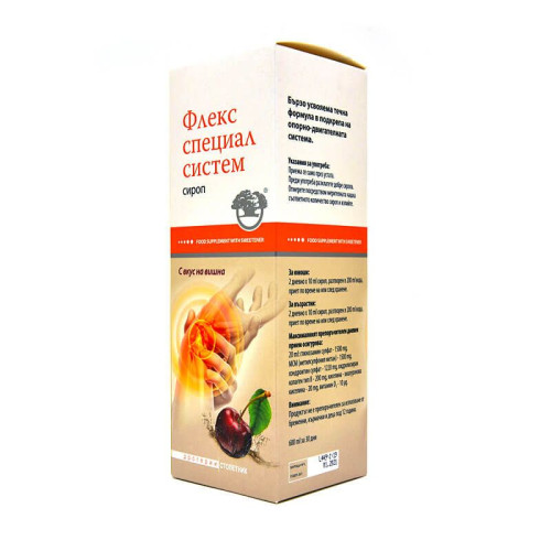 Drogerii Stoletnik Flex Special System Syrup for Healthy Muscles Bones and Joints Cherry Flavor 20.29 fl oz (600 ml)