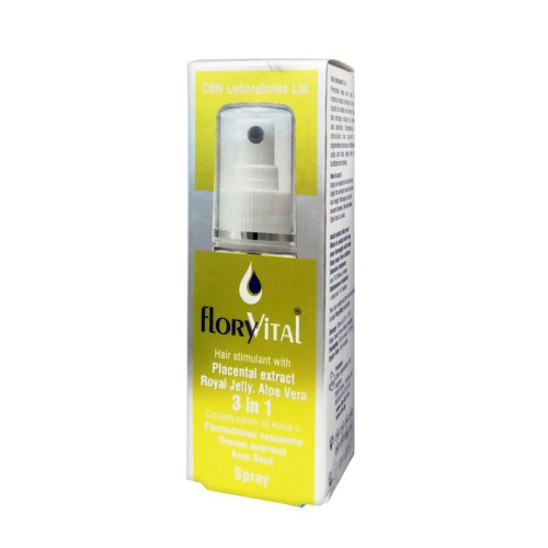 CBN Floryvital 3-in-1 Hair Stimulant Spray with Plant Placenta Royal Jelly and Aloe Vera 1.69 fl oz (50 ml)