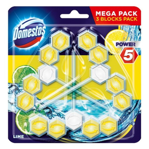 Domestos Lime Toilet Bowl Freshener 3 pcs