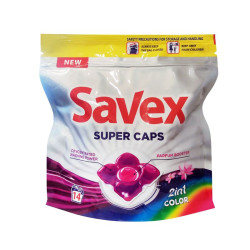 Savex Super Caps 2-in-1 Color Concentrated Laundry Detergent for Colored Fabrics 14 pcs