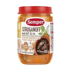 Semper Puree Beef Stroganoff with Rice for Children Aged 6+ Months 6.7 oz (190 g) - 9626