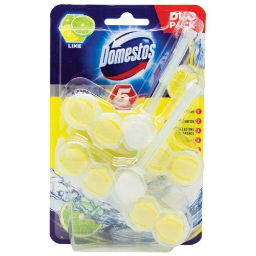 Domestos Lime Toilet Bowl Freshener with Lemon Scent 2 pcs