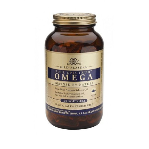 Solgar Wild Alaskan Full Spectrum Omega Wild Salmon for Immunity 120 Capsules