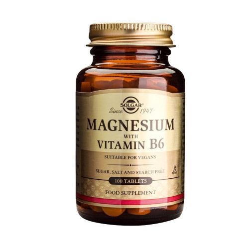 Solgar Magnesium + Vitamin B6 for Tone and Energy 100 Tablets