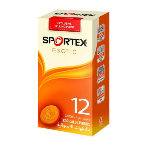 Sportex Exotic Condoms with Tropical Scent 12 pcs