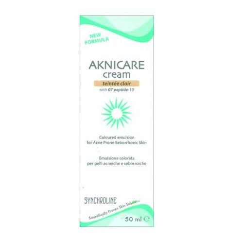 Synchroline Aknicare Tinted Face Cream for Acne Removal Clair Color 1.69 fl oz (50 ml)