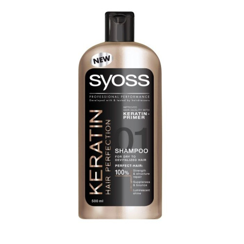 Syoss Keratin Shampoo for Dry and Lifeless Hair with Keratin 16.91 fl oz (500 ml)