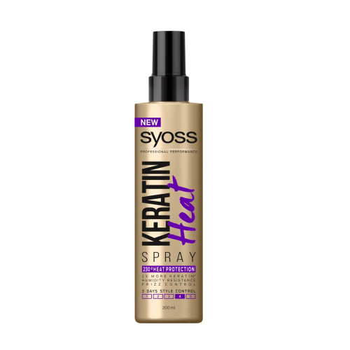 Syoss Keratin Heat Protection Hair Spray 6.76 fl oz (200 ml)