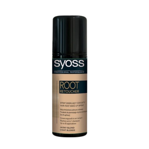 Syoss Root Retoucher Coloring Spray for Roots Light Blond Color 4.06 fl oz (120 ml)