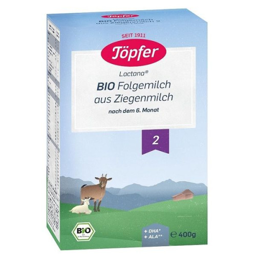 Topfer Lactana Bio 2 Organic Goat Milk for Infants After 6 Months 14.11 oz (400 g)