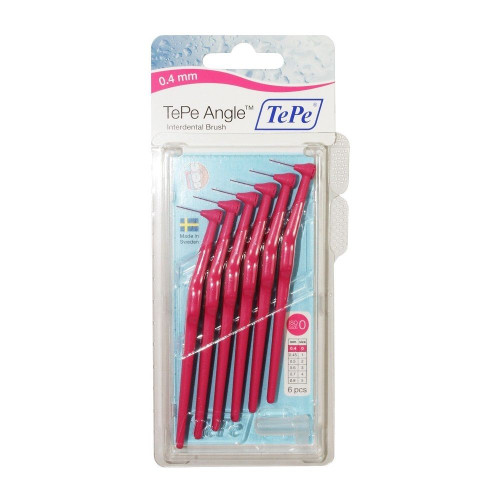 Tepe Interdental Brush Angle Interdental Brushes Size 0.02" (0.4 mm) 6 pcs