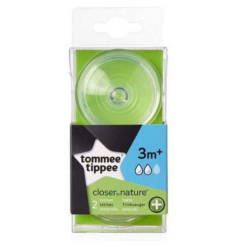 Tommee Tippee Anti-Colic Advance Medium Feeding Teat - 2 Drops for Children 3+ Months 2 pcs