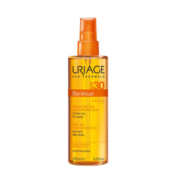 Uriage Barrierderm Sun Protection Body Oil for Sensitive Skin and Hair SPF 30+ 6.76 fl oz (200 ml)