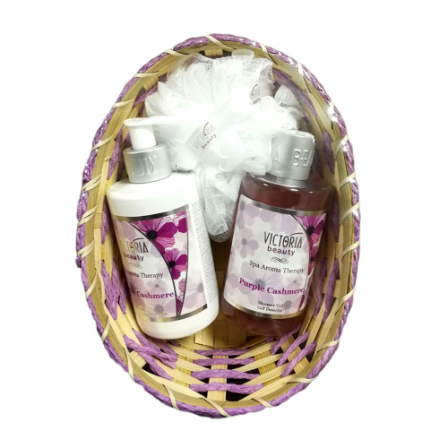 Victoria Beauty Spa Purple Cashmere Gift Set Lotion and Body Shower Gel