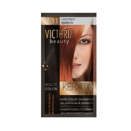 Victoria Multi Color Hair Color Shampoo Color V31 Chestnut 1.35 fl oz (40 ml)