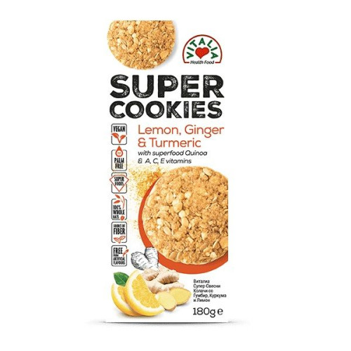 Vitalia Oat Biscuits with Ginger Turmeric and Lemon 6.35 oz (180 g)