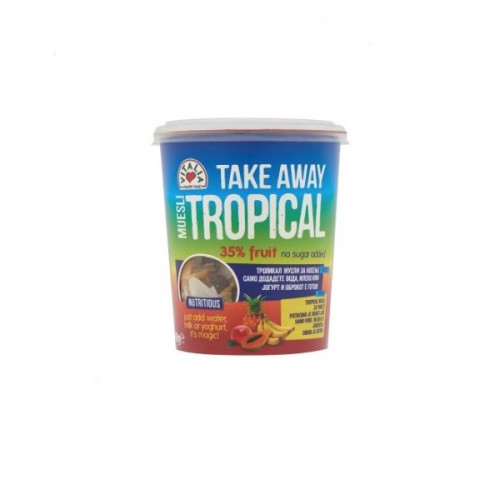 Vitalia Take Away Muesli Tropical Muesli with Tropical Fruits in a Cup 3.17 oz (90 g)