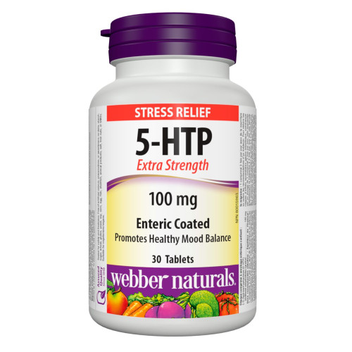 Webber Naturals 5-HTP for Depression Insomnia and Fatigue for Good Mood and Tone 100 mg 30 Tablets