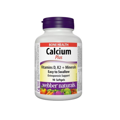 Webber Naturals Calcium Plus for Healthy Bones Muscles and Joints 90 Capsules