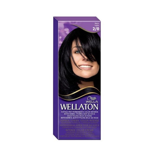 Wellaton Permanent Hair Dye for Rich Color Black 2/0