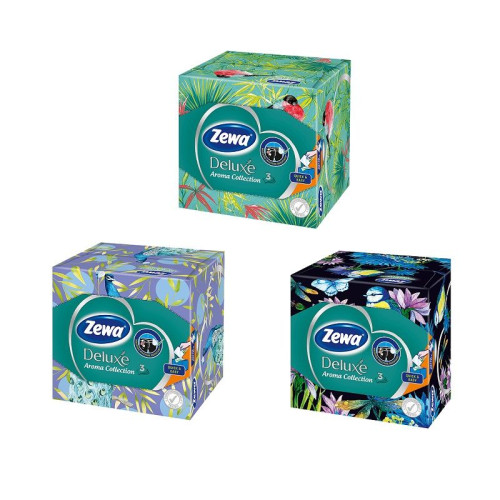 Zewa Deluxe Aroma Collection Paper Towels in a Box with Chamomile Scent 60 Rolls