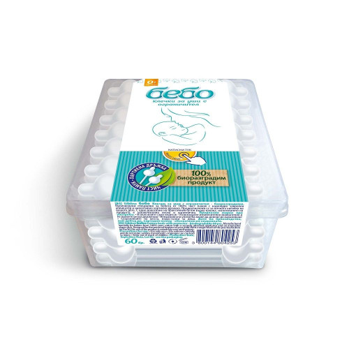 Bebo Baby Ear Sticks with Safety Cap 60 pcs