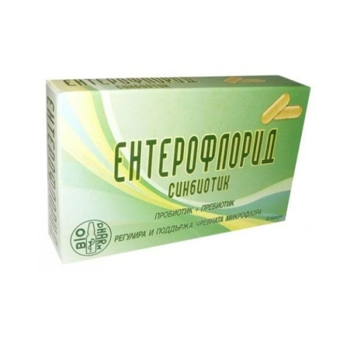 BioPharma Enteroflorid Synbiotic for Good Intestinal Microflora 20 Capsules