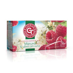 GT Fruit Herbal Tea with Raspberry and Linden Blossom for Daily Use 0.05 oz (1.5 g) 20 Filter Bags