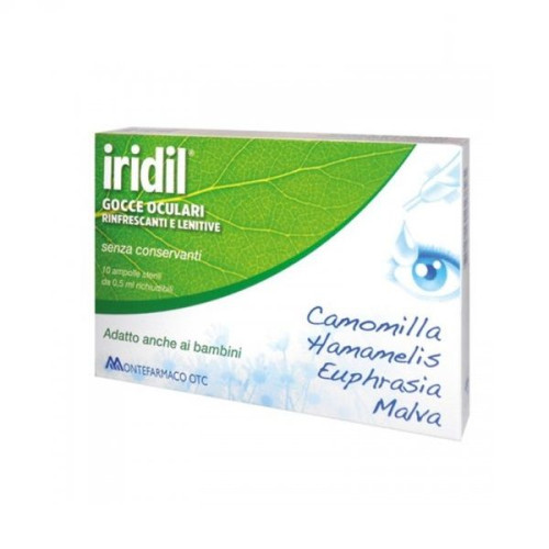Velev Pharma Iridil Eye Drops for Fatigue and Dryness Single Doses 0.02 fl oz (0.5 ml) 10 pcs