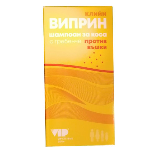 Viprin Clean Shampoo for Hair Against Lice with Comb 3.38 fl oz (100 ml)