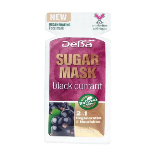 Deva Sugar Mask Black Currant Regenerating and Nourishing Face Mask Blackcurrant Extract 0.24 fl oz (7 ml)