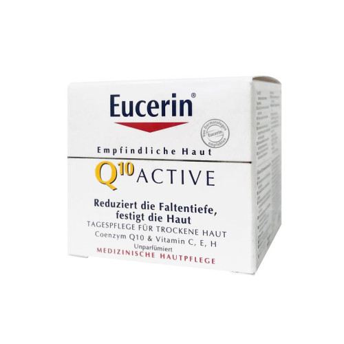 Eucerin Q10 Active Day Cream for Dry and Sensitive Skin to Combat Wrinkles 1.69 fl oz (50 ml)