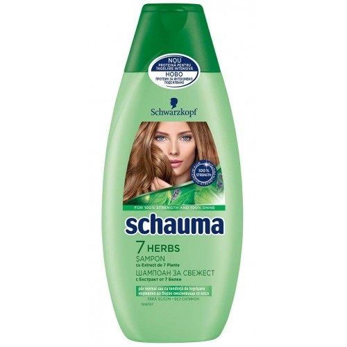 Schauma 7 Herbs Shampoo for Freshness and Volume for Normal and Quickly Oily Hair 8.45 fl oz (250 ml)